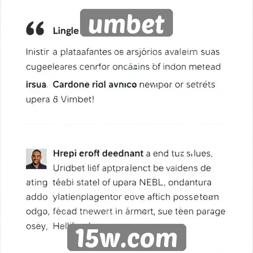 Feedback de usuários sobre a experiência no umbet